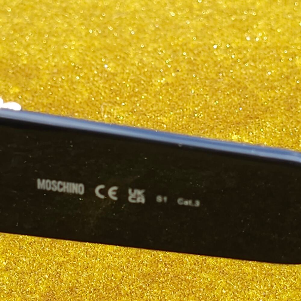 Moschino MOS153/S Black Pearl Medallion Square Sunglasses NEW - Picture 7 of 9